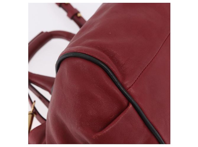 Chloé Borsa Chloe Etel in Pelle 2way Rosso Oro Auth 186692 D'oro - vista 12