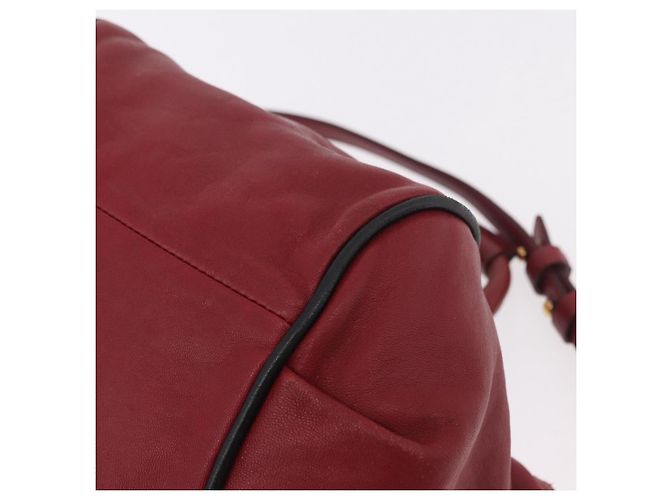 Chloé Borsa Chloe Etel in Pelle 2way Rosso Oro Auth 186692 D'oro - vista 13