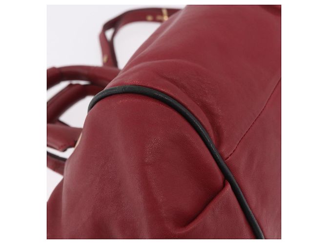 Chloé Borsa Chloe Etel in Pelle 2way Rosso Oro Auth 186692 D'oro - vista 14