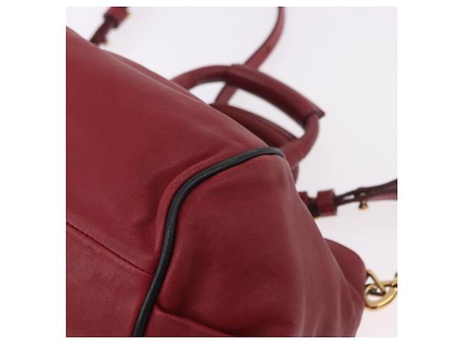 Chloé Borsa Chloe Etel in Pelle 2way Rosso Oro Auth 186692 D'oro - vista 15