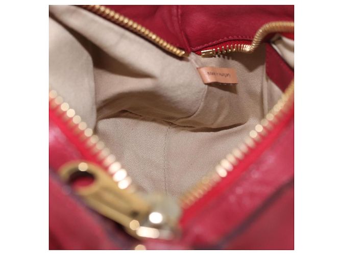 Chloé Borsa Chloe Etel in Pelle 2way Rosso Oro Auth 186692 D'oro - vista 22