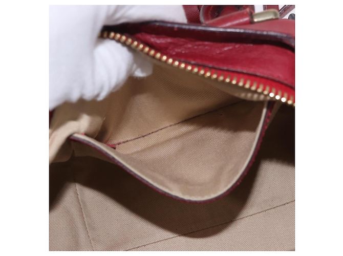 Chloé Borsa Chloe Etel in Pelle 2way Rosso Oro Auth 186692 D'oro - vista 23