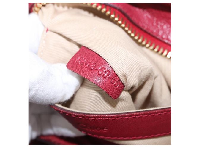 Chloé Borsa Chloe Etel in Pelle 2way Rosso Oro Auth 186692 D'oro - vista 24