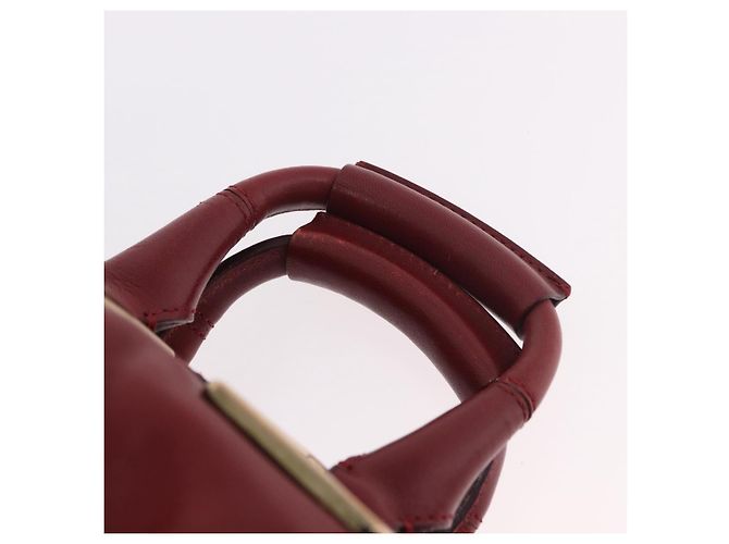 Chloé Borsa Chloe Etel in Pelle 2way Rosso Oro Auth 186692 D'oro - vista 8