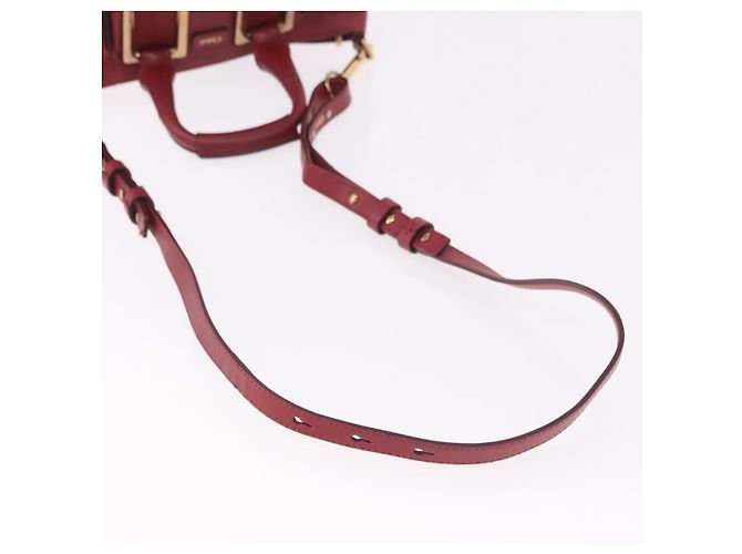 Chloé Borsa Chloe Etel in Pelle 2way Rosso Oro Auth 186692 D'oro - vista 9