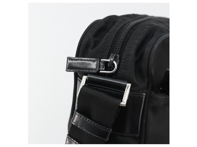 Borsa a tracolla PRADA Nylon Nero Argento Auth mr2725A - vista 15