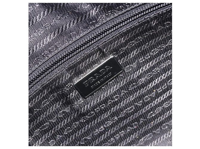 Borsa a tracolla PRADA Nylon Nero Argento Auth mr2725A - vista 16