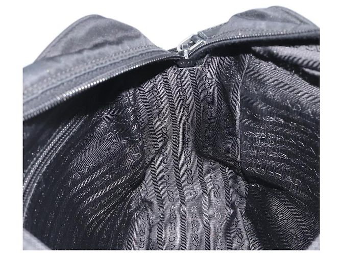 Borsa a tracolla PRADA Nylon Nero Argento Auth mr2725A - vista 18