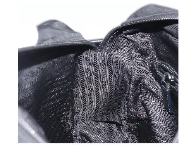 Borsa a tracolla PRADA Nylon Nero Argento Auth mr2725A - vista 19