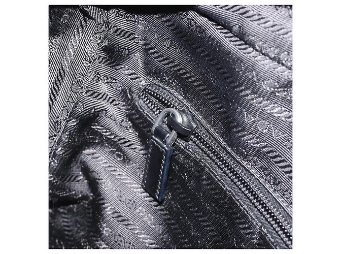 Borsa a tracolla PRADA Nylon Nero Argento Auth mr2725A - vista 20