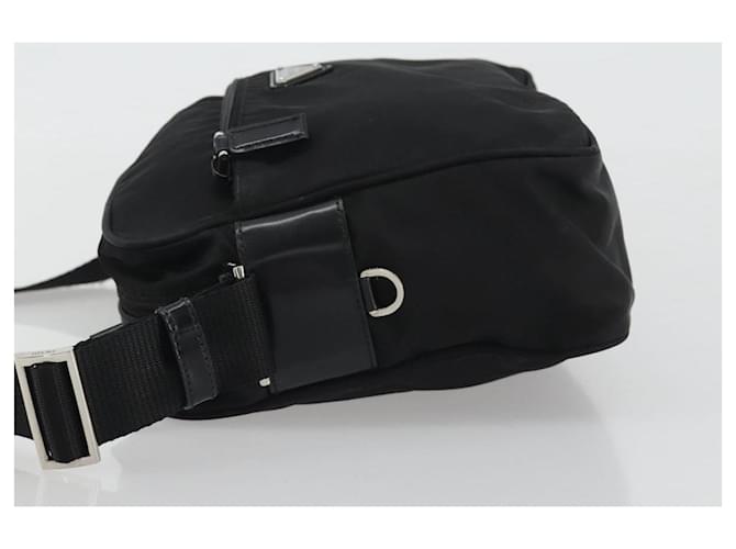 Borsa a tracolla PRADA Nylon Nero Argento Auth mr2725A - vista 5