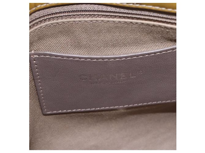 CHANEL Matelasse Chain Shoulder Bag Patent leather Black Gold CC Auth 190042 Marrone Argento - vista 16