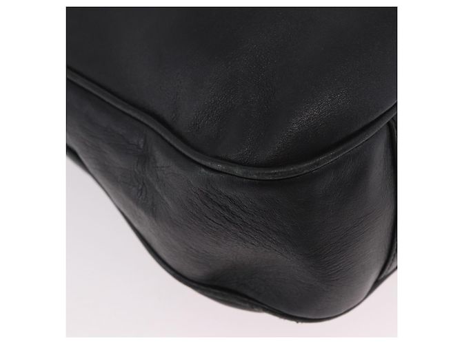 Borsa a Spalla GUCCI Bamboo in Pelle 2way Nero Oro 001 3444 1577 Auth 189938 D'oro - vista 12