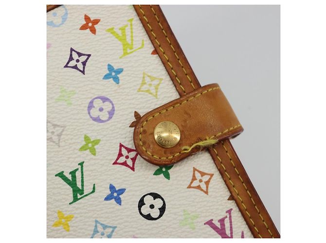 LOUIS VUITTON Monogram Multicolor Agenda PM White R20896 LV Auth BA14021 Bianco - vista 12