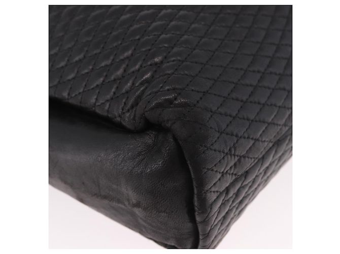 Borsa Tote con catena BALLY in pelle nera e oro Auth BA13962 Nero D'oro - vista 10