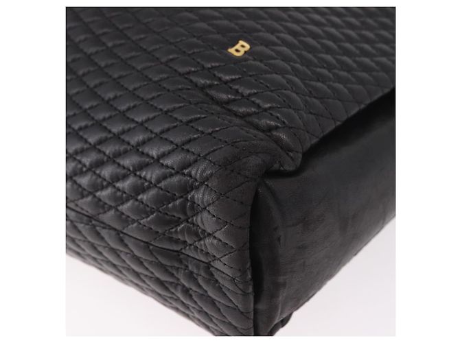 Borsa Tote con catena BALLY in pelle nera e oro Auth BA13962 Nero D'oro - vista 11