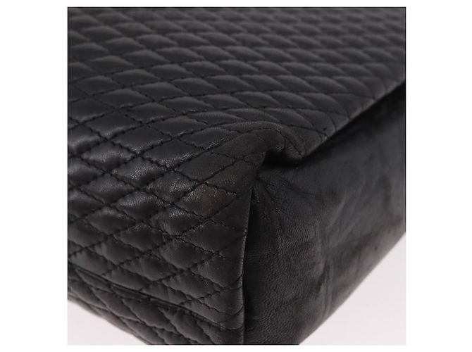 Borsa Tote con catena BALLY in pelle nera e oro Auth BA13962 Nero D'oro - vista 13