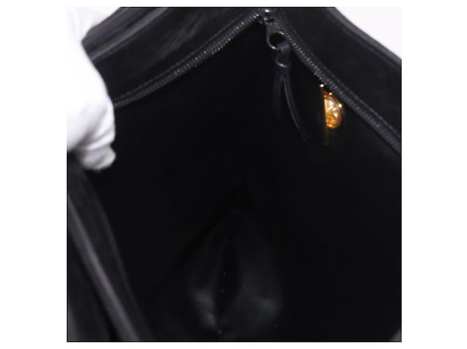 Borsa Tote con catena BALLY in pelle nera e oro Auth BA13962 Nero D'oro - vista 22