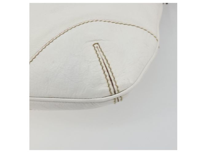 GUCCI Sherry Line Chain Bag Pelle Bianco Oro 153011 491404 Auth 190887A D'oro - vista 12