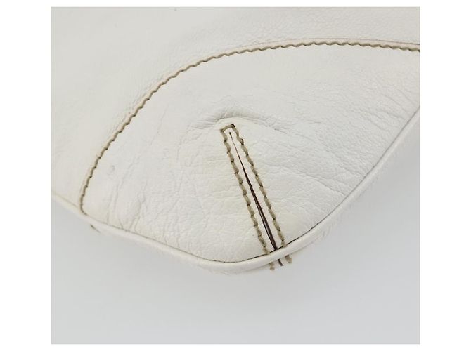GUCCI Sherry Line Chain Bag Pelle Bianco Oro 153011 491404 Auth 190887A D'oro - vista 13