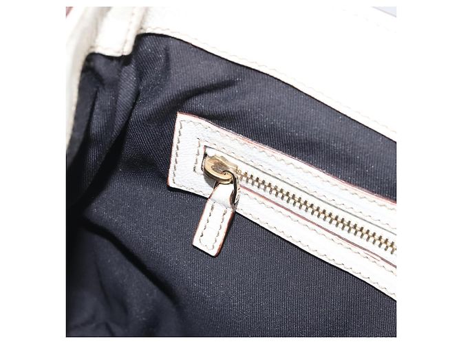 GUCCI Sherry Line Chain Bag Pelle Bianco Oro 153011 491404 Auth 190887A D'oro - vista 20