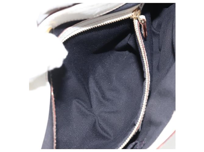 GUCCI Sherry Line Chain Bag Pelle Bianco Oro 153011 491404 Auth 190887A D'oro - vista 21