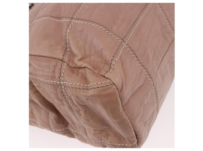 Borsa a Spalla con Catena PRADA in Pelle Rosa Argento Auth gh2200A - vista 14