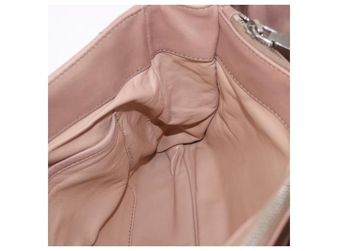 Borsa a Spalla con Catena PRADA in Pelle Rosa Argento Auth gh2200A - vista 24