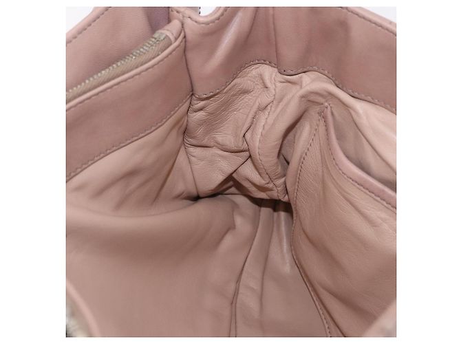 Borsa a Spalla con Catena PRADA in Pelle Rosa Argento Auth gh2200A - vista 25