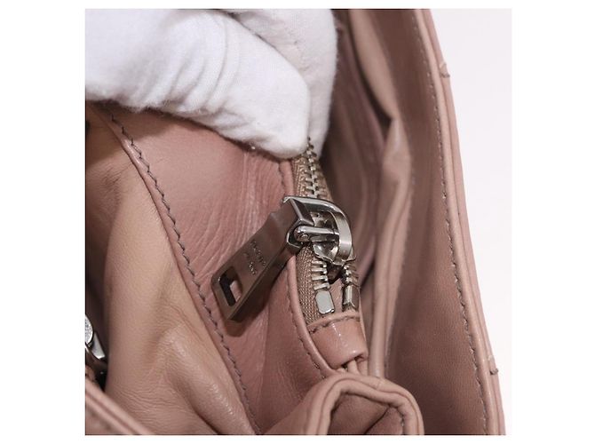 Borsa a Spalla con Catena PRADA in Pelle Rosa Argento Auth gh2200A - vista 26