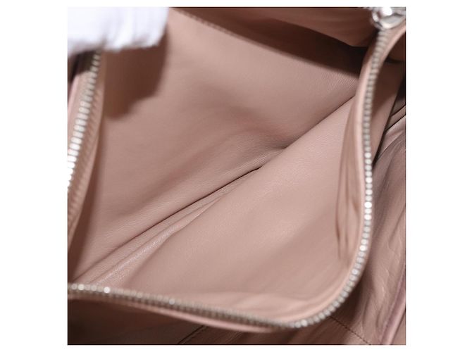 Borsa a Spalla con Catena PRADA in Pelle Rosa Argento Auth gh2200A - vista 27