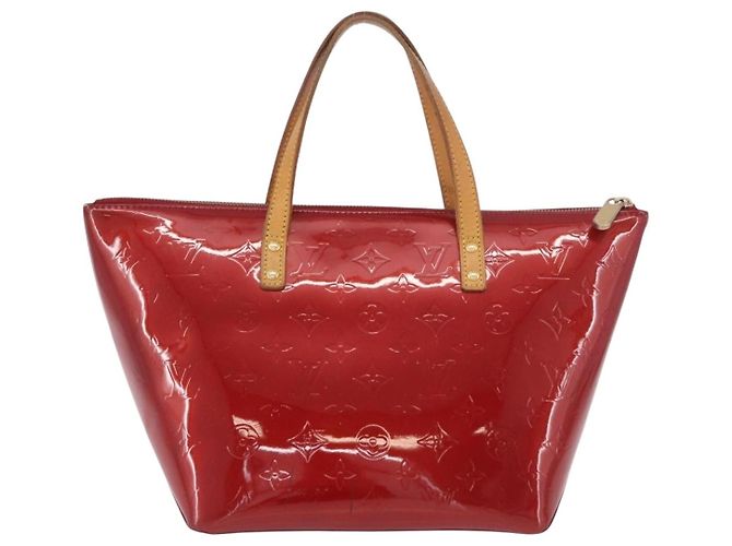 LOUIS VUITTON Bolso Vernis Bellevue PM Pomme D'amour M93583 LV Auth ka5098 Roja - vista 2