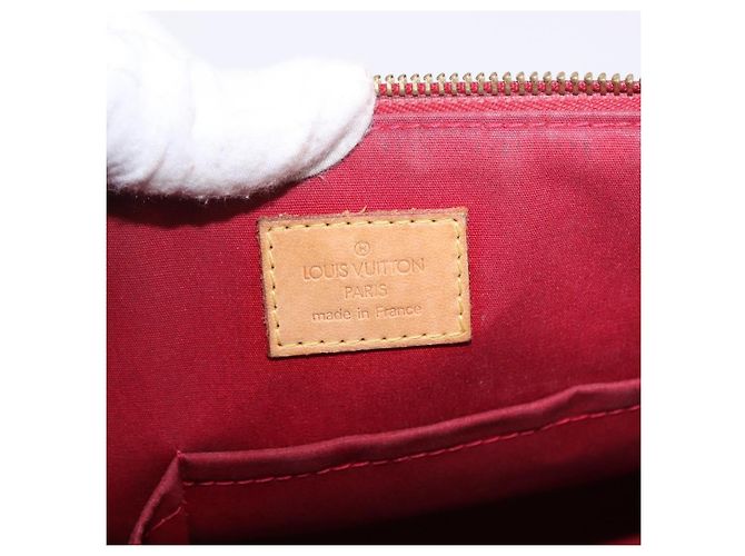 LOUIS VUITTON Bolso Vernis Bellevue PM Pomme D'amour M93583 LV Auth ka5098 Roja - vista 21