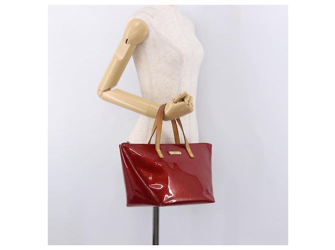 LOUIS VUITTON Bolso Vernis Bellevue PM Pomme D'amour M93583 LV Auth ka5098 Roja - vista 25