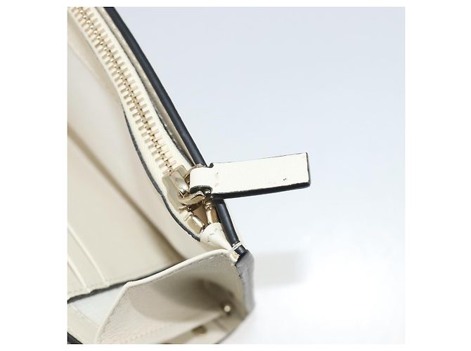VALENTINO Rock Studs Wallet Leather Ivory Gold Auth BA14034M Golden Cream - view 10