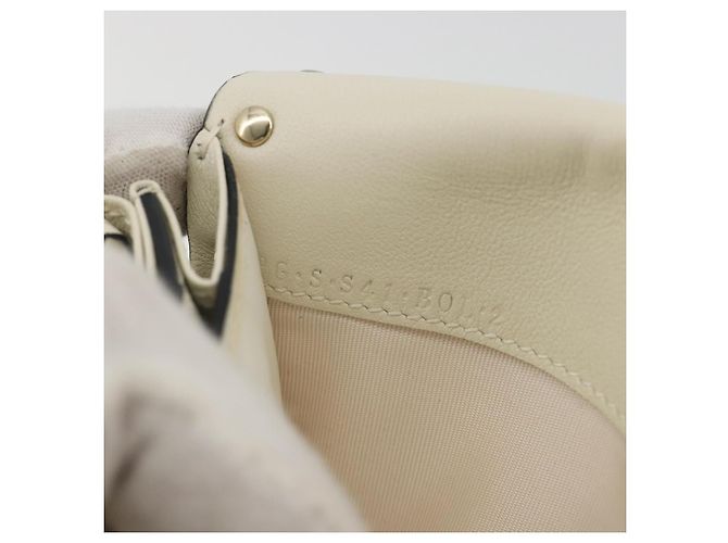 VALENTINO Rock Studs Wallet Leather Ivory Gold Auth BA14034M Golden Cream - view 12