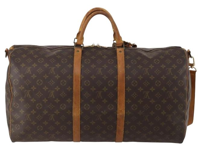 LOUIS VUITTON Monogram Keepall Bandouliere 60 Boston Bag M41412 LV Auth 190782 Monogramma - vista 2