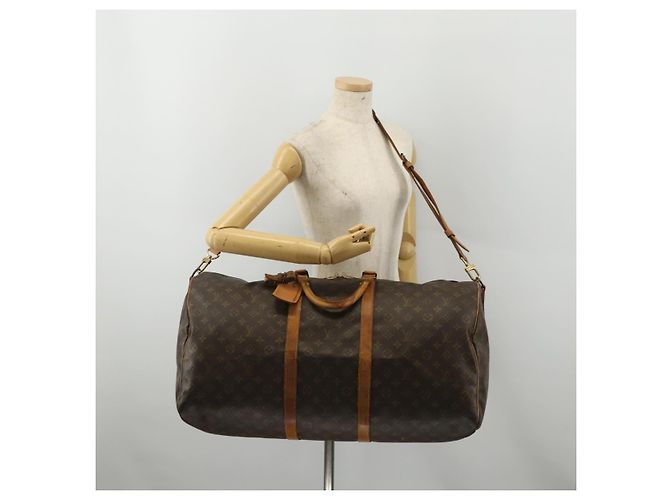 LOUIS VUITTON Monogram Keepall Bandouliere 60 Boston Bag M41412 LV Auth 190782 Monogramma - vista 24