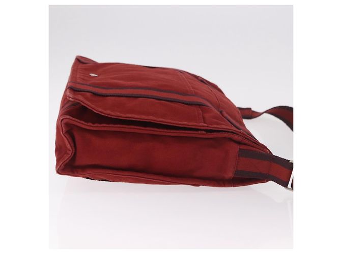 Hermès Borsa a tracolla HERMES Bathas in tela rossa argento mr2683 Rosso - vista 4