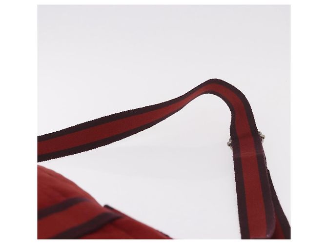 Hermès Borsa a tracolla HERMES Bathas in tela rossa argento mr2683 Rosso - vista 8