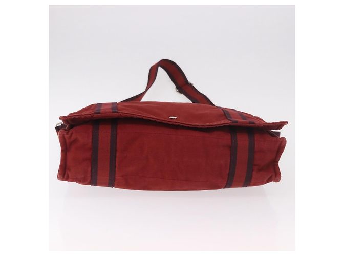 Hermès Borsa a tracolla HERMES Bathas in tela rossa argento mr2683 Rosso - vista 9