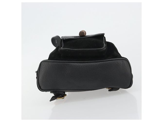 Zaino GUCCI Bamboo Scamoso Nero Oro 003 1705 0030 Auth 189651 - vista 11