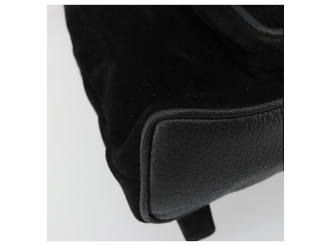 Zaino GUCCI Bamboo Scamoso Nero Oro 003 1705 0030 Auth 189651 - vista 13