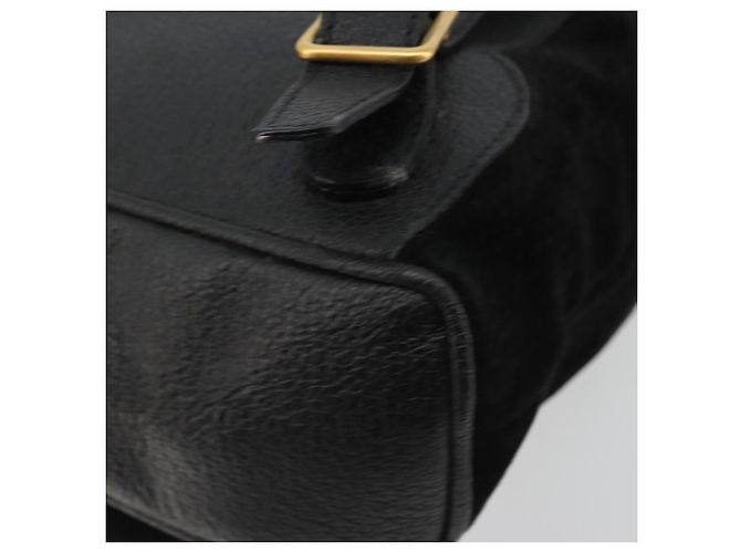 Zaino GUCCI Bamboo Scamoso Nero Oro 003 1705 0030 Auth 189651 - vista 14