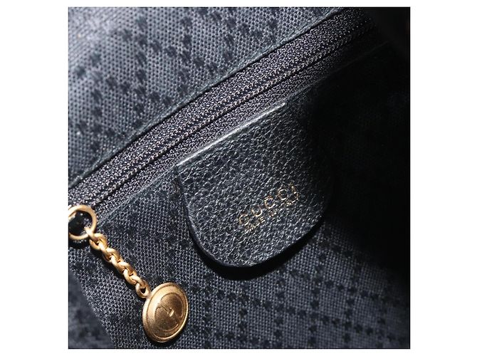 Zaino GUCCI Bamboo Scamoso Nero Oro 003 1705 0030 Auth 189651 - vista 20