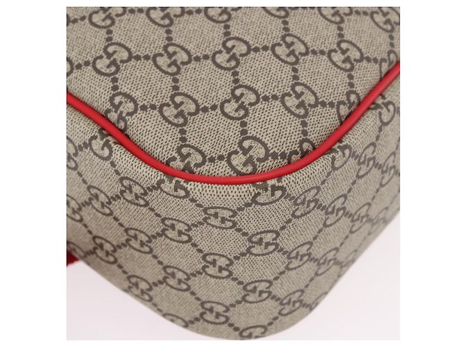 Zaino GUCCI GG Supreme PVC Beige Silver 501976 Auth 191263SM - vista 12