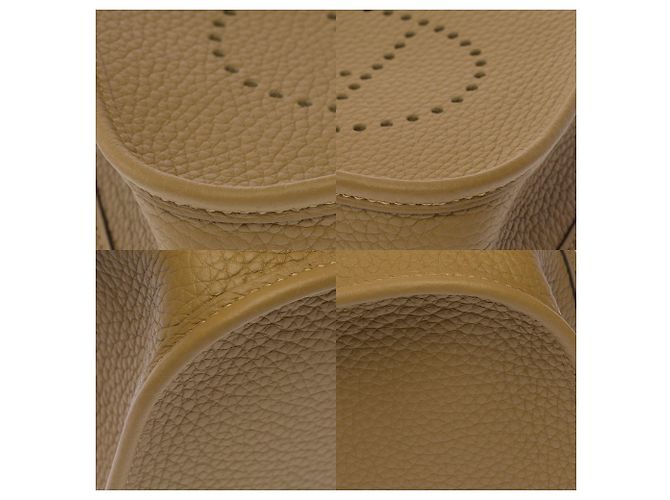 Hermès Borsa HERMES Mini Evelyne in Pelle Beige - 103710 - vista 11