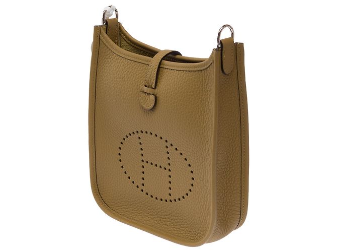 Hermès Borsa HERMES Mini Evelyne in Pelle Beige - 103710 - vista 5
