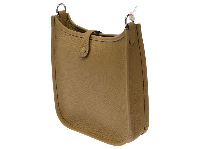 Hermès Borsa HERMES Mini Evelyne in Pelle Beige - 103710 - vista 6