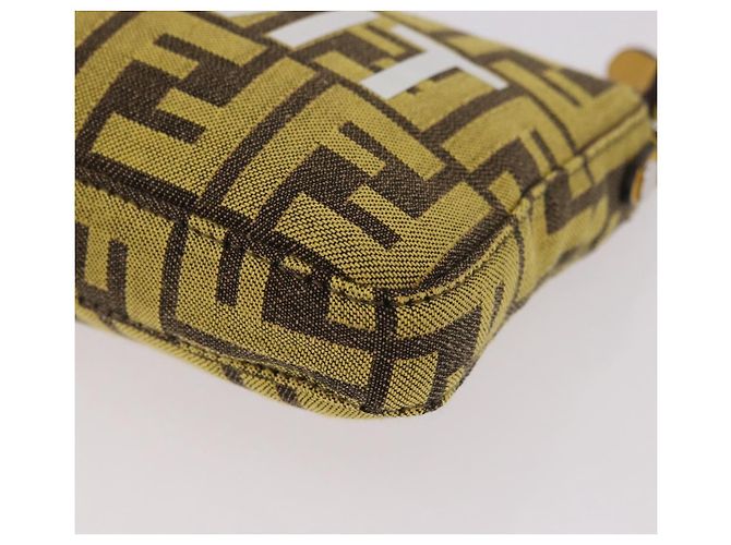 FENDI Zucca Canvas FRAGMENT Pouch Accessori Marrone Argento 8BS073 Auth 191705SAM - vista 11